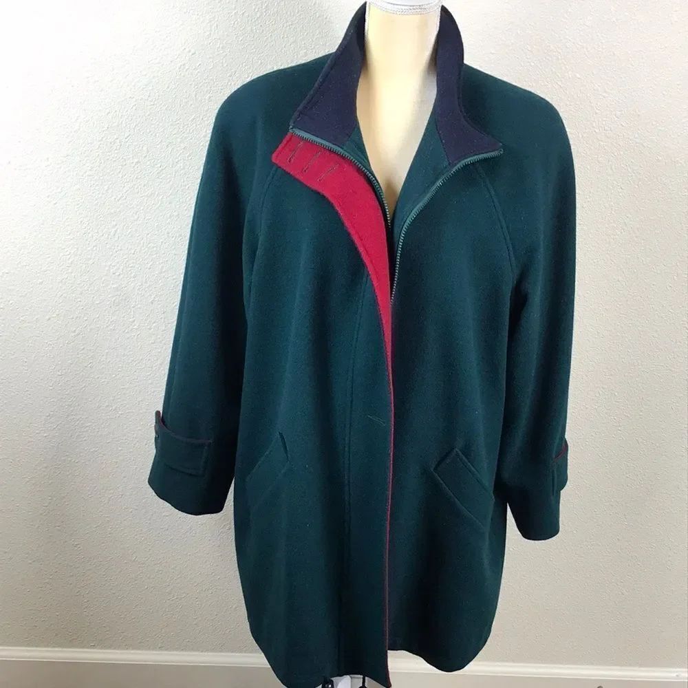 Vintage Mackintosh New England Made In USA Est 1935 Woolbrend Women Jacket Sz XL